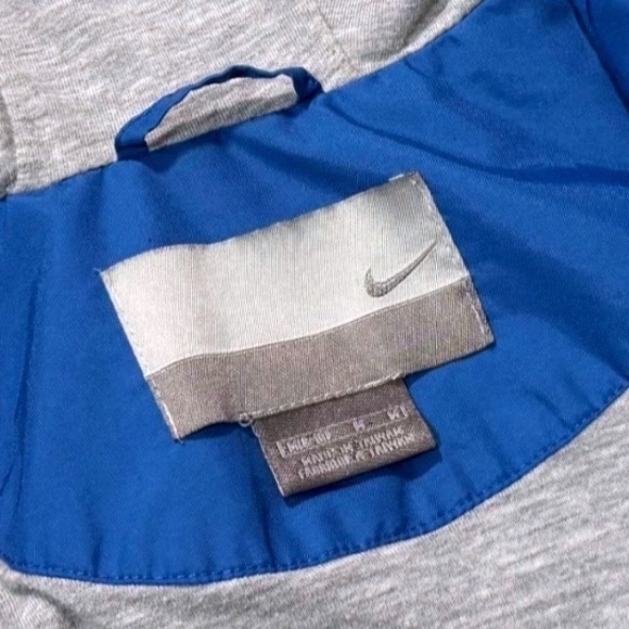 Nike Blue Full Zip Hooded Windbreaker Jacket Athletic Sportswear Mens-Medium - Picture 5 of 9